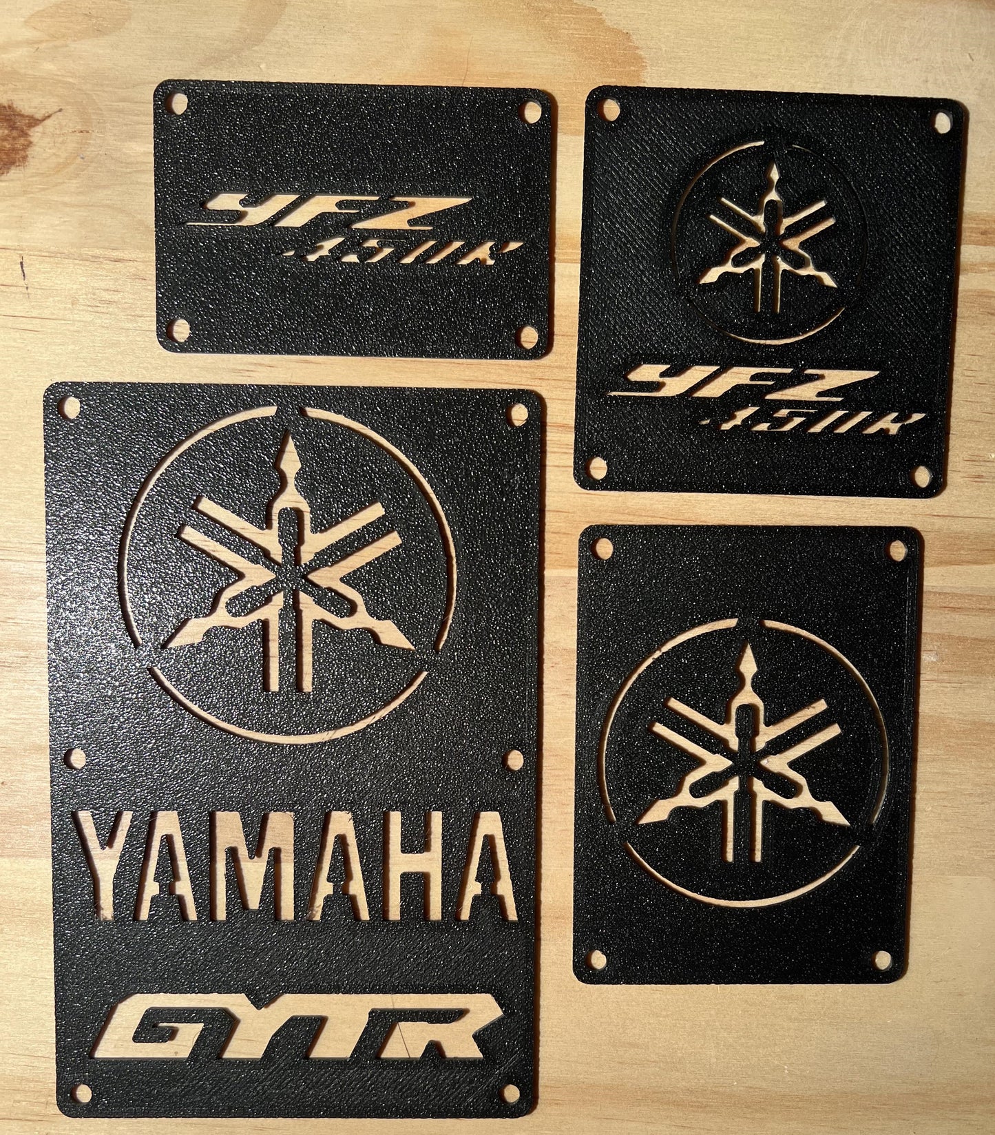 Yamaha ATV Raptor, YFZ, Warrior Decals Warning Labels Replacement Flat Badges