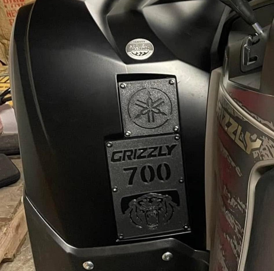 Yamaha ATV Raptor, YFZ, Grizzly, Kodiak plates Warning Labels Replacement Flat Badges